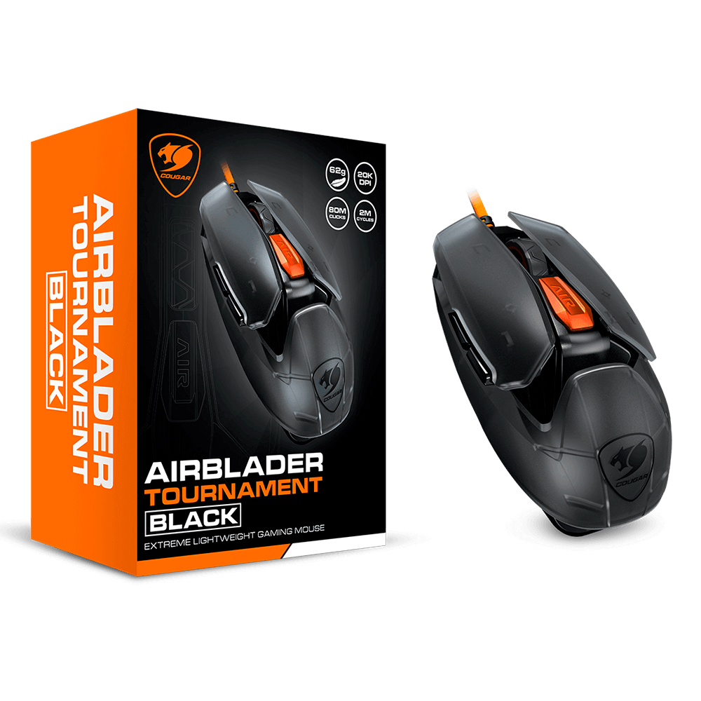 MOUSE COUGAR AIRBLADER TOURNAMENT NEGRO