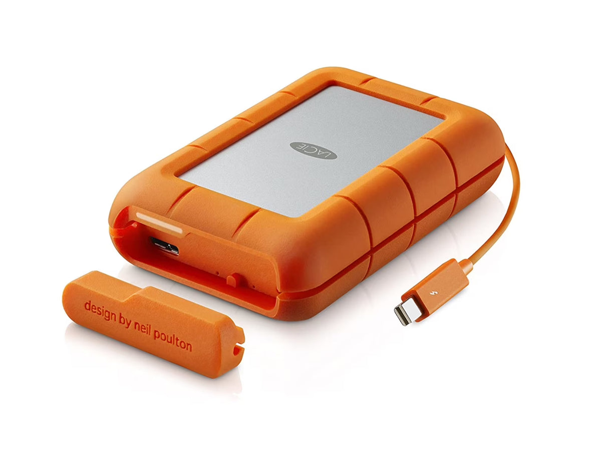DD EXTERNO LACIE RUGGED 4TB USB C 3.0 NARANJA PLATA STFR4000800