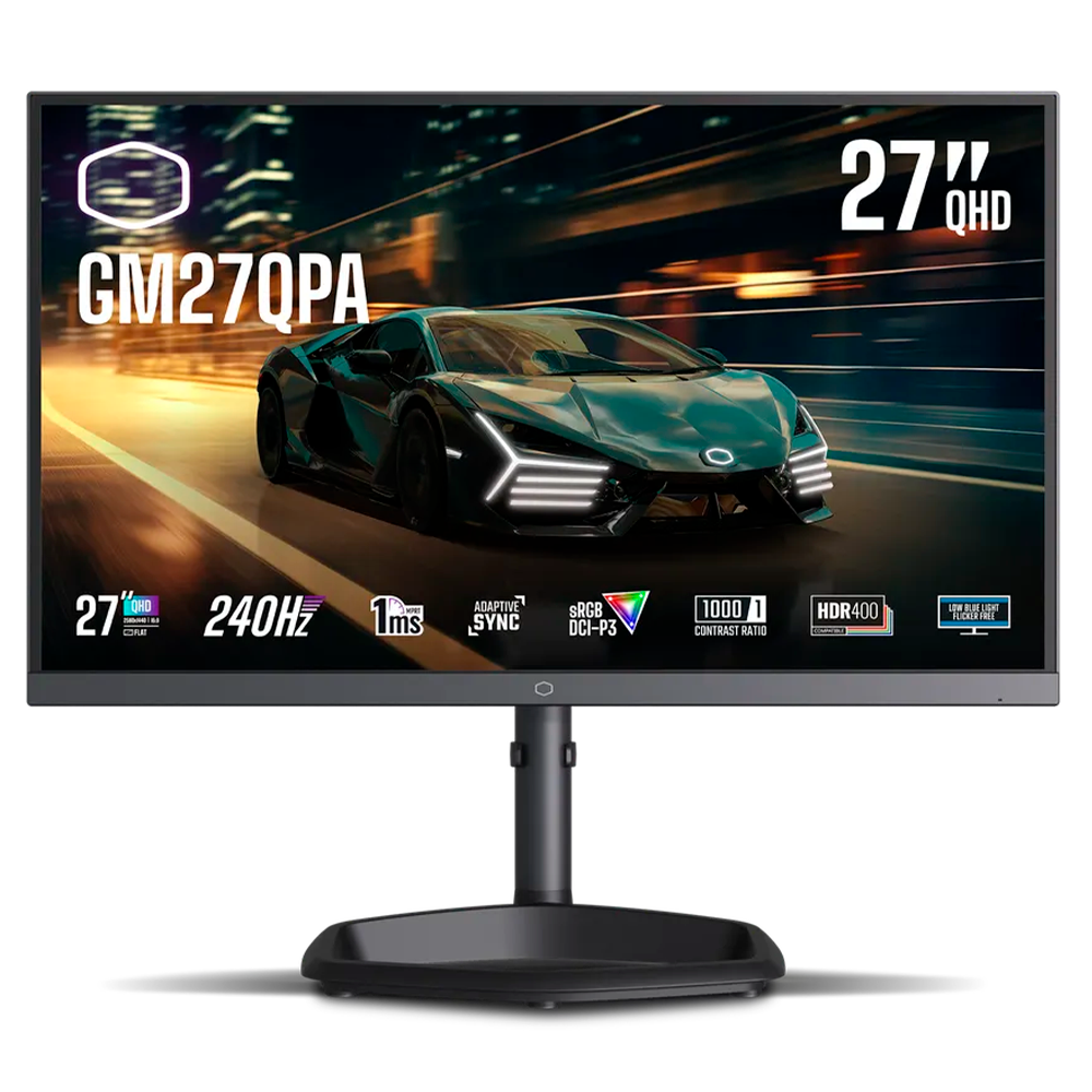 MONITOR 27 COOLER MASTER GM27QPA 1MS 240HZ QHD GAMER IPS ADAPTIVE SYNC