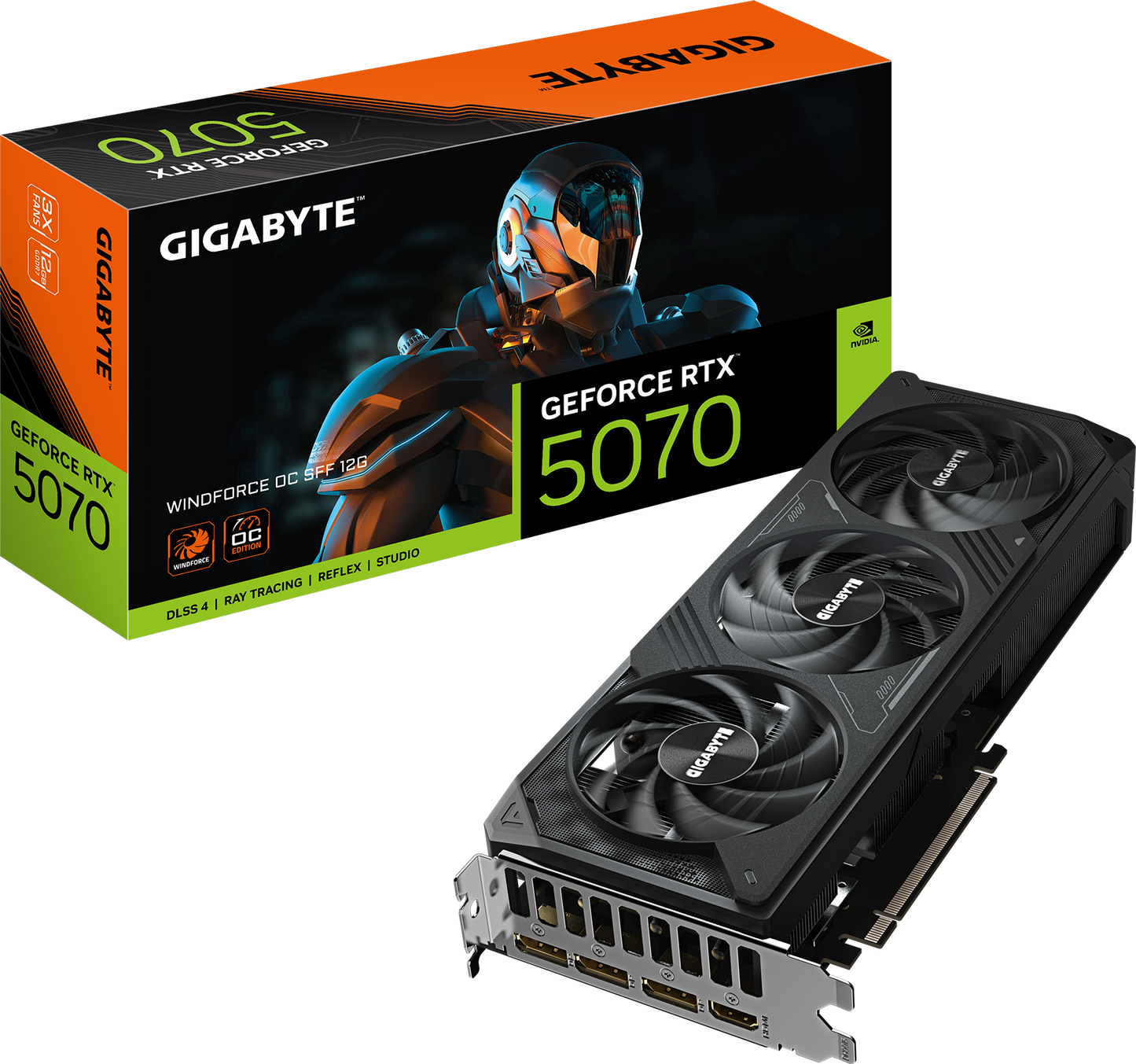 TARJETA DE VIDEO NVIDIA RTX5070 12GB OC GDDR7 GIGABYTE WINDFORCE SFF