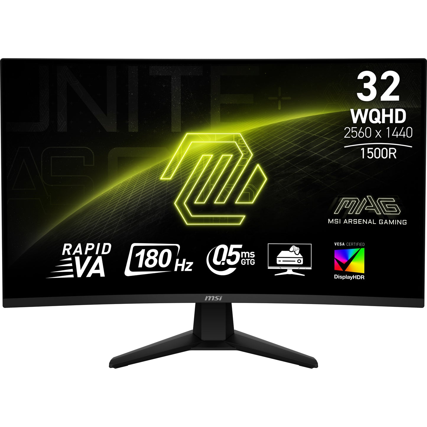 MONITOR 32 MSI MAG 32CQ6F 0.5MS 180HZ WQHD GAMER VA CURVO USB-C FREESYNC