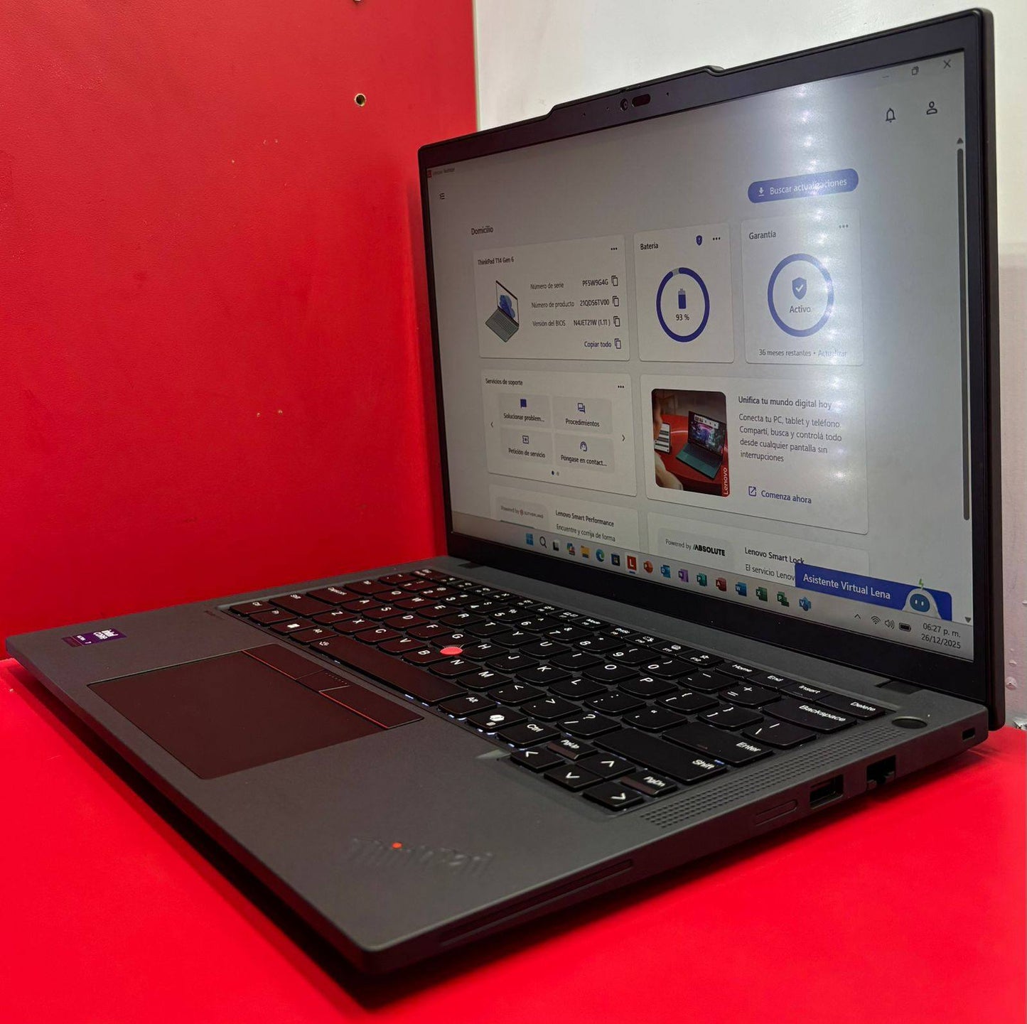 Lenovo ThinkPad T14 Gen 6 Touch | Ultra 7 265U · 12C/14T · 16GB DDR5 · 512GB NVMe · 14" Touch FHD+