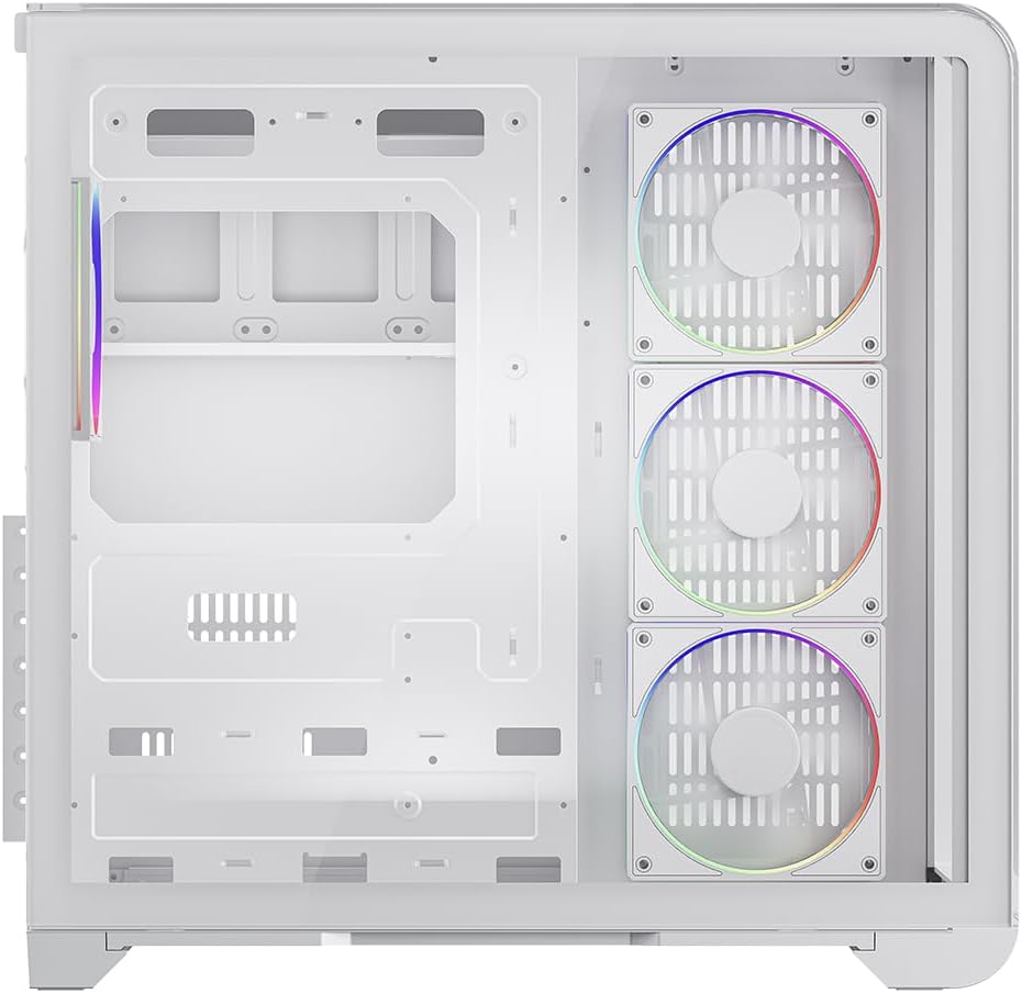GABINETE BALAM RUSH TANK EXPERT CURVE 7400 BLANCO ATX DIGITAL 4VENT ARGB CRISTAL S/FUENTE BR-941600 11M DE GARANTIA