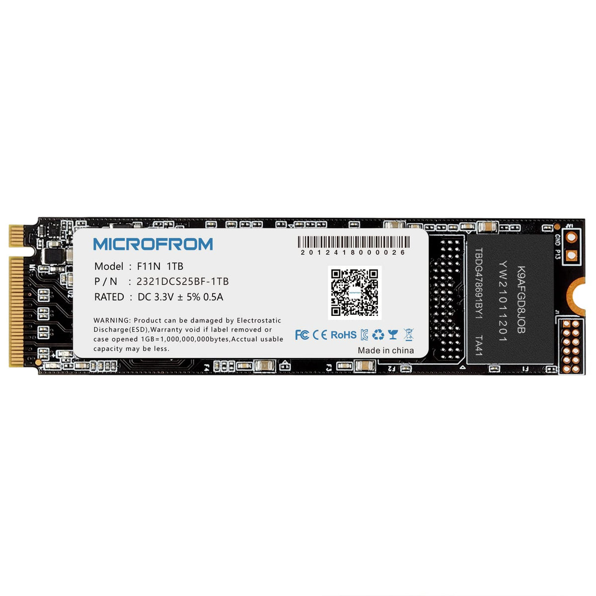SSD PATRIOT P300 1TB PCIEX 3.0 M.2 2280 P300P1TBM28