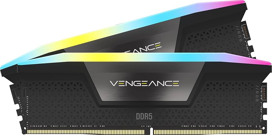 RAM CORSAIR DDR5 VENGEANCE 2X8 16GB 5200 NEGRO RGB