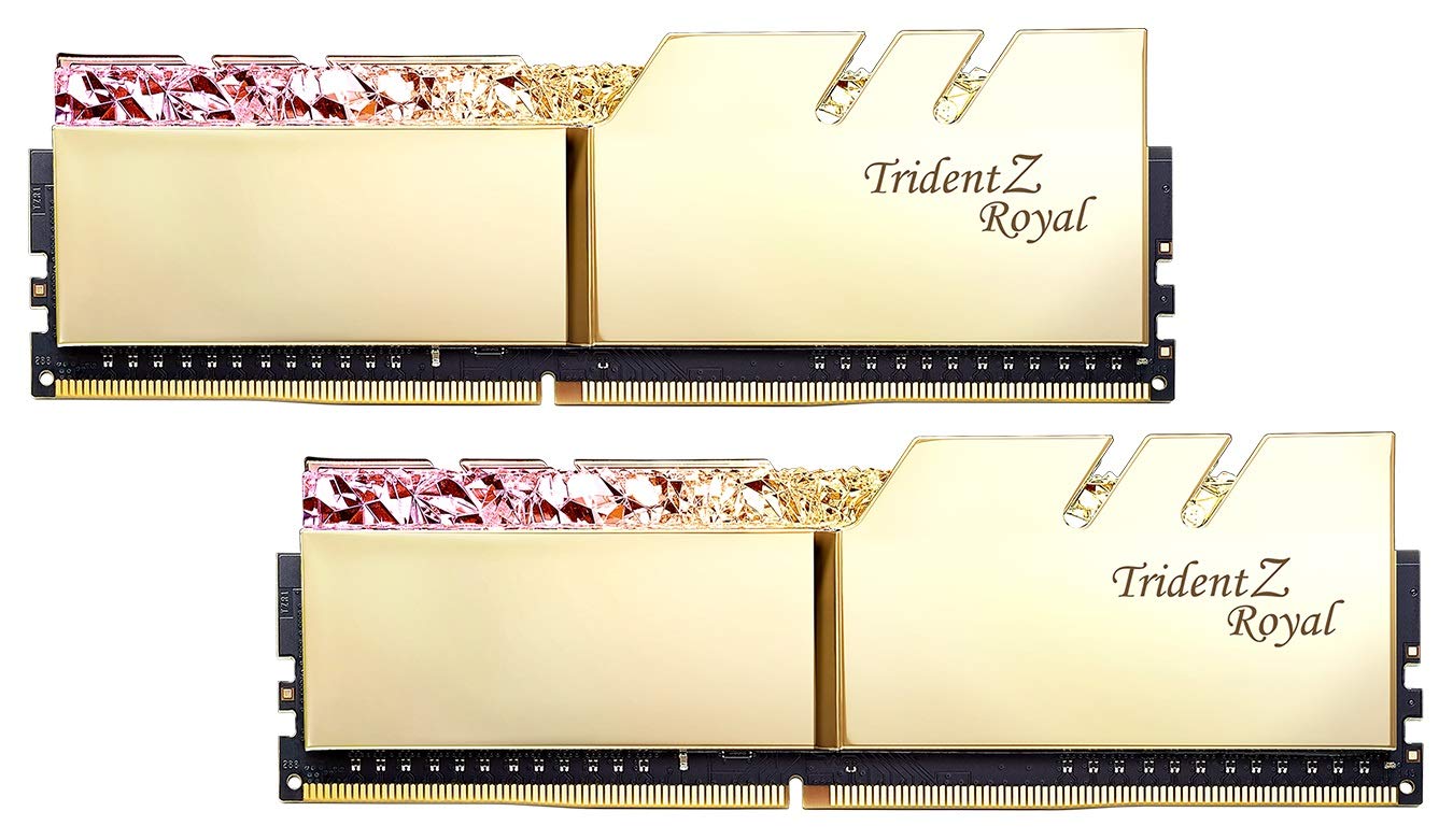 RAM GSKILL TRIDENT Z ROYAL DDR4 16GB 2X8 3200MHZ DORADO RGB