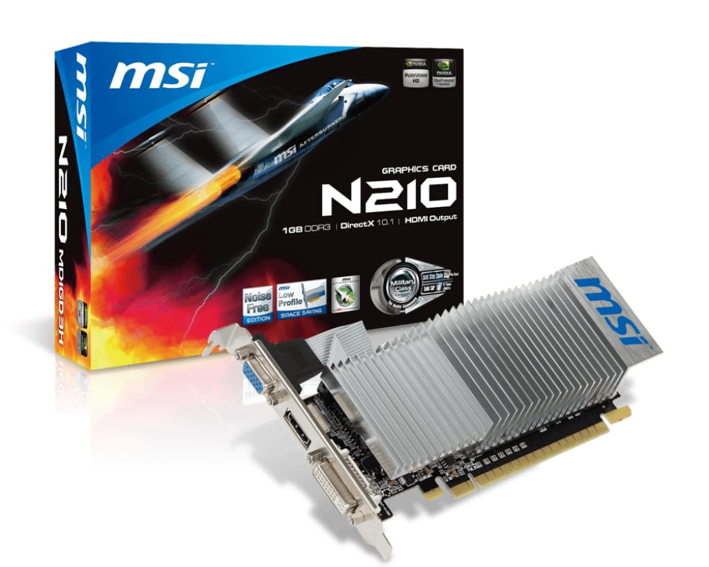 TARJETA DE VIDEO NVIDIA GEFORCE N210 1GB GDDR3 MSI N210-MD1G/D3