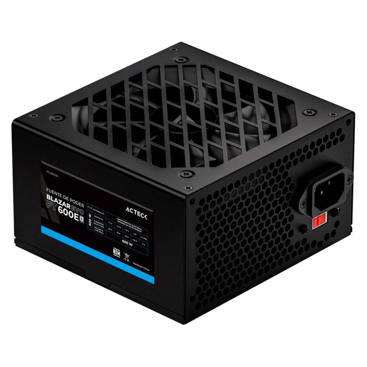 FUENTE ACTECK BLAZAR EVO FT600E 600W ES-05003E