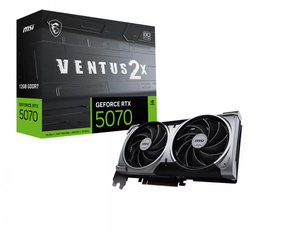 TARJETA DE VIDEO NVIDIA RTX5070 12GB OC GDDR7 MSI VENTUS RTX 5070 12G VENTUS 2X OC