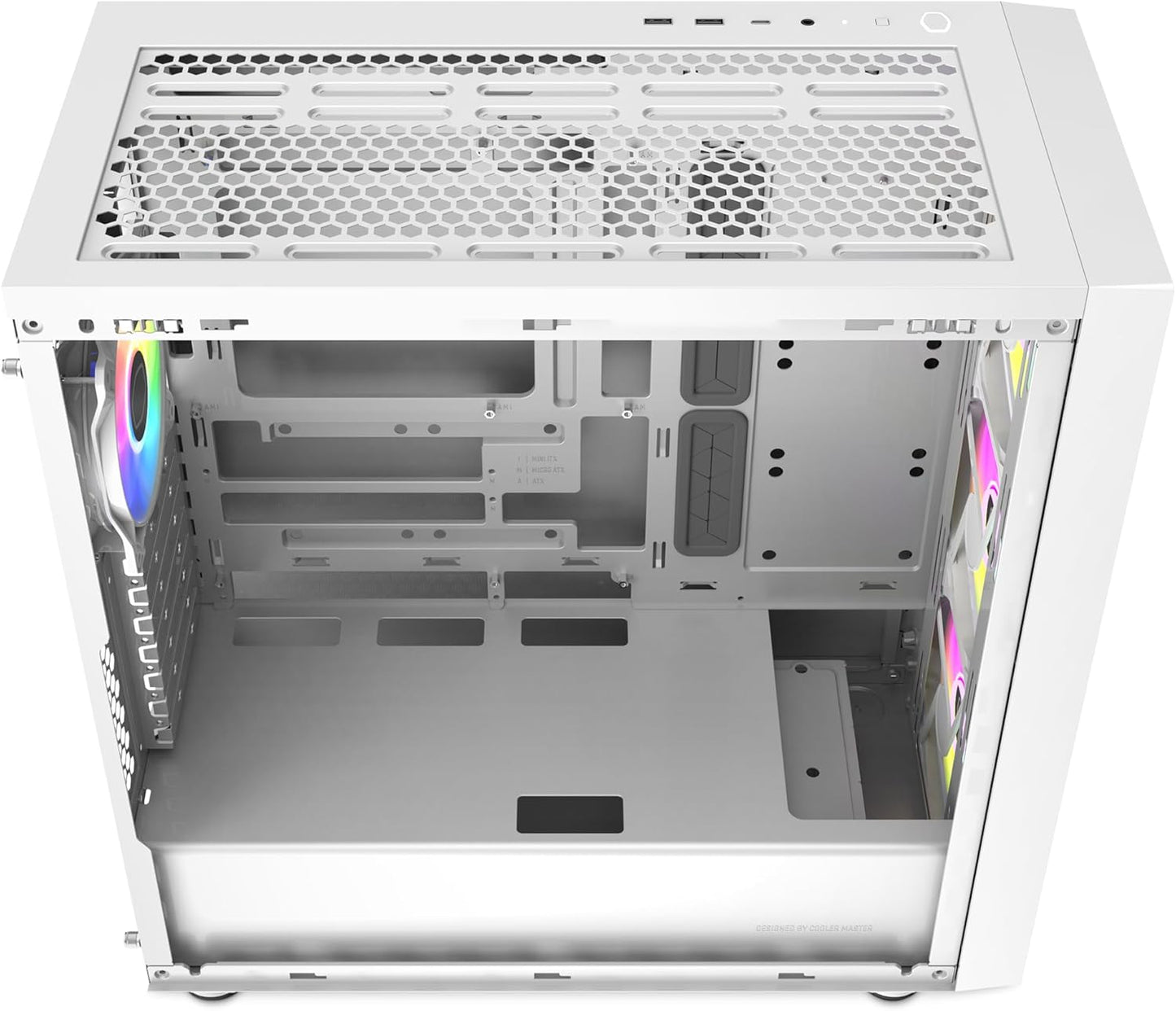 GABINETE COOLER MASTER MASTERBOX 600 BLANCO ARGB M/ATX MB600-WGNN-S00 SIN GARANTIA