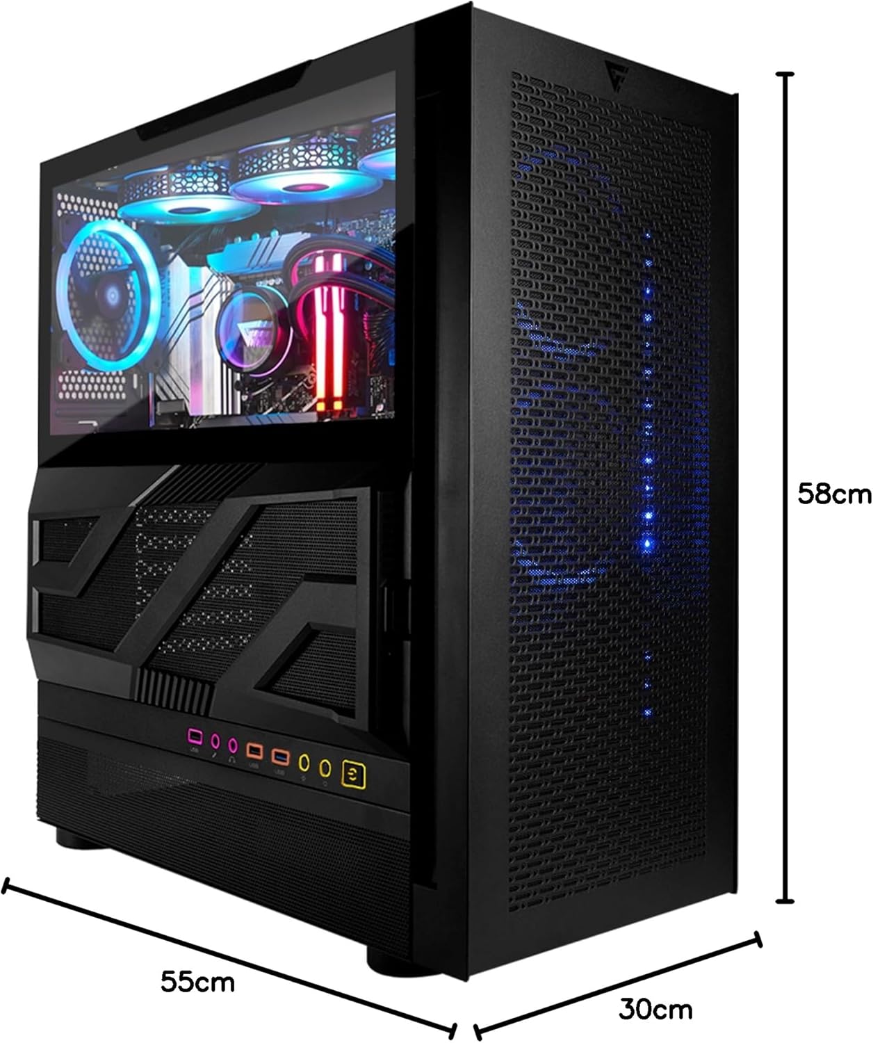 GABINETE GAME FACTOR CSG800 NEGRO ATX CRISTAL 11M DE GARANTIA