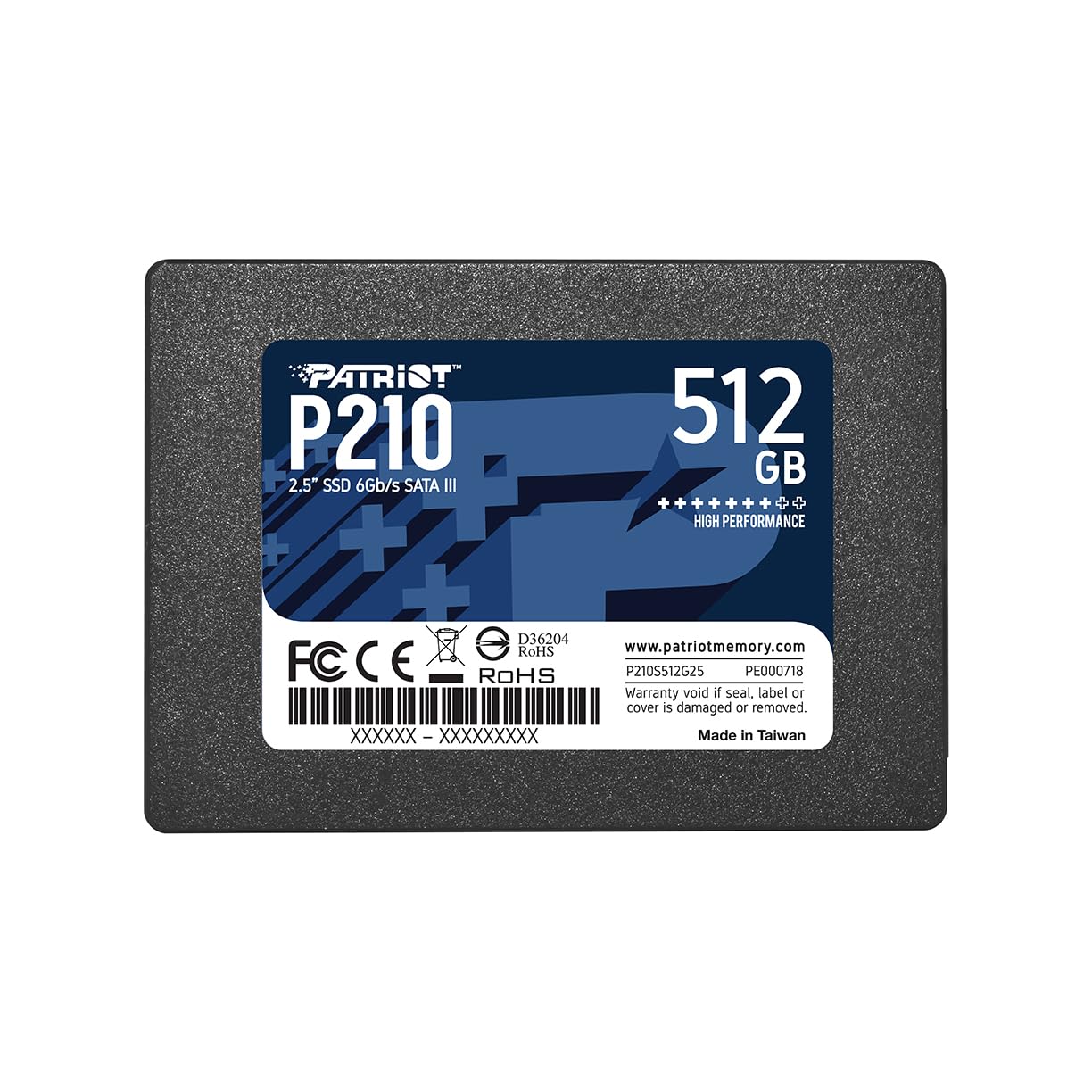 SSD PATRIOT P210 512GB SATA 3 2.5"