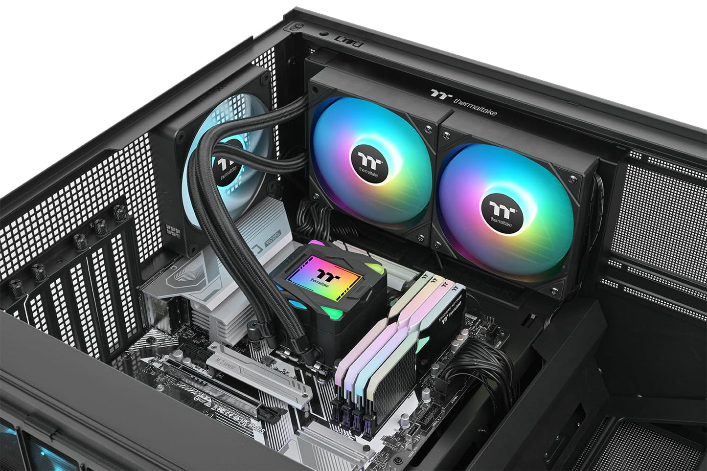 ENFRIAMIENTO LIQUIDO THERMALTAKE LA240 ARGB SYNC AIO 120MM CL-W457-PL12SW-A 12M DE GARANTIA