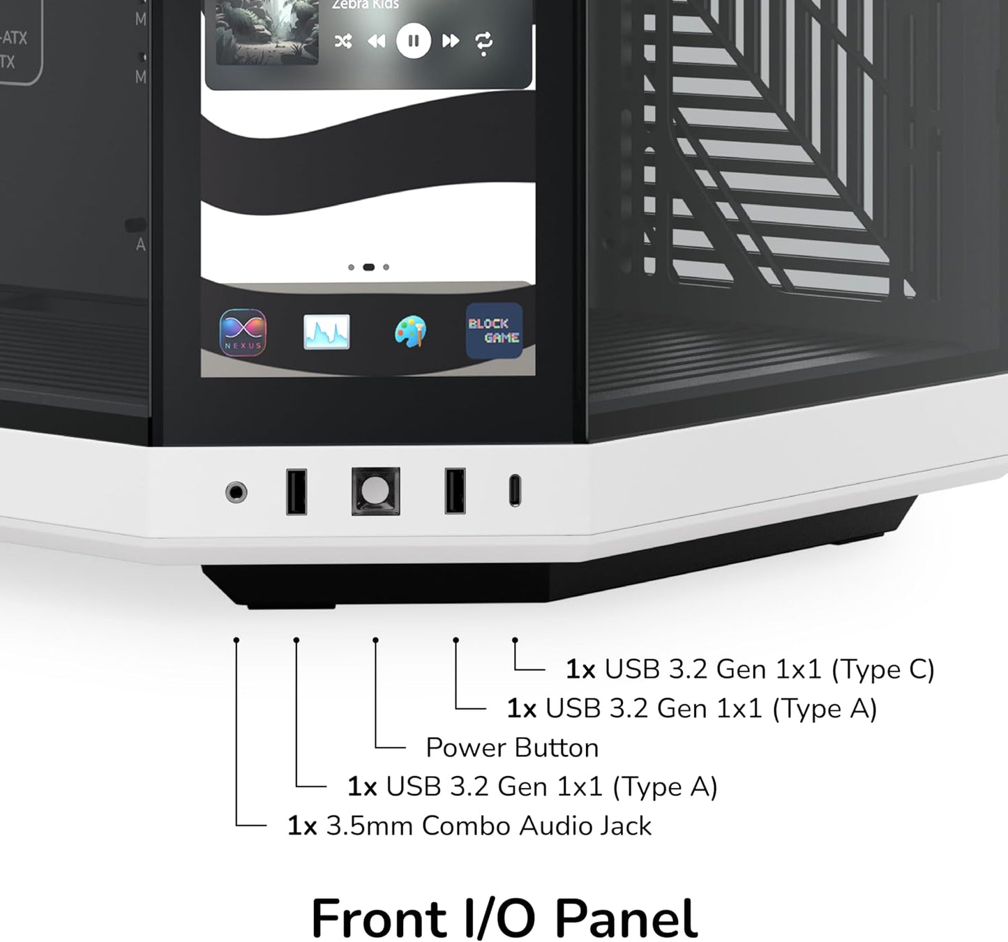 GABINETE HYTE Y70 TOUCH INFINITE EATX S/FUENTE CRISTAL NEGRO/BLANCO CS-HYTE-Y70TTI-WB 11M DE GARANTIA