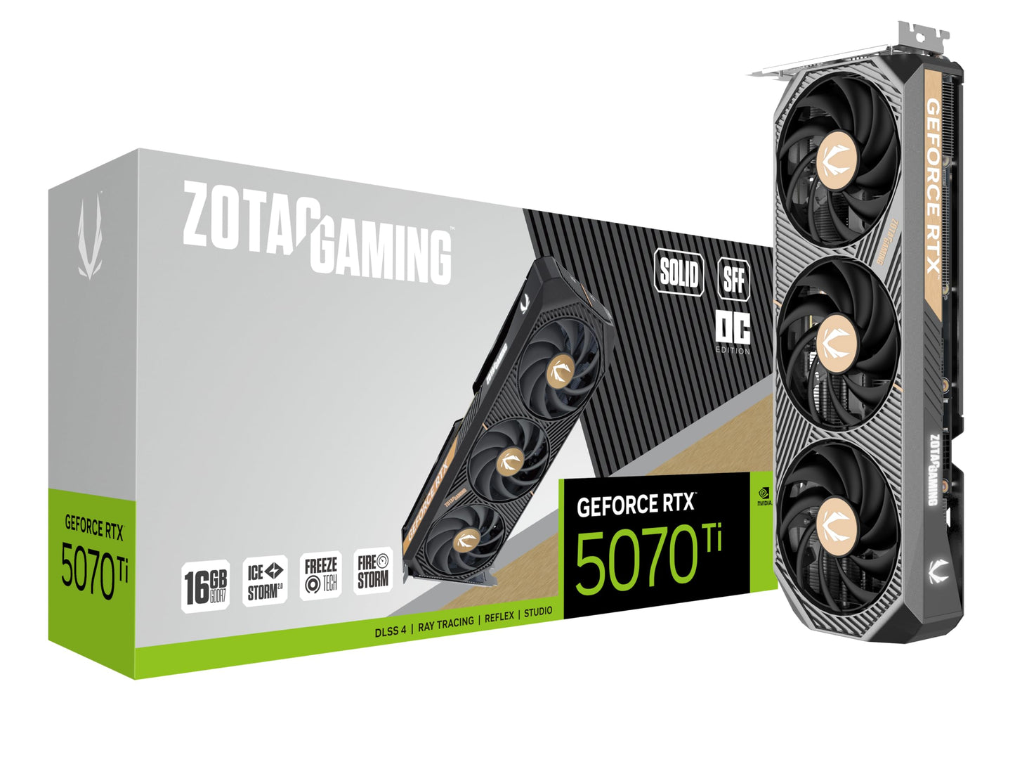 TARJETA DE VIDEO NVIDIA RTX5070TI 16GB OC GDDR7 ZOTAC SOLID