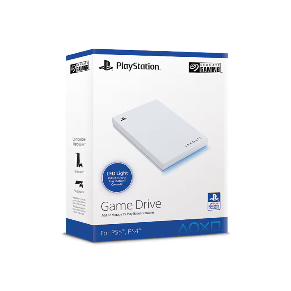 SSD EXTERNO SEAGATE GAME 2 TB 2.5 BLANCO PS5 Y PS4 STMH2000100