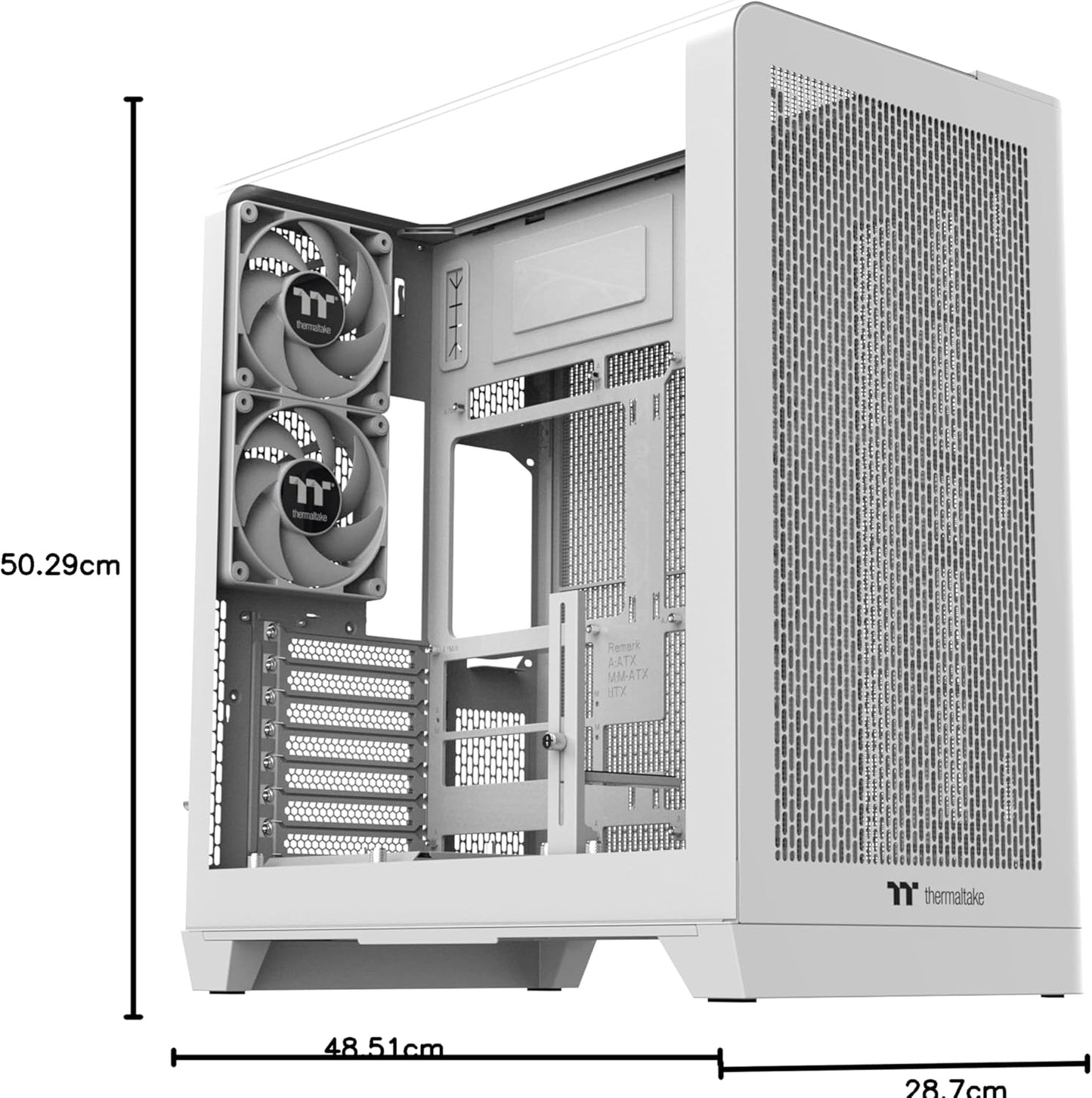 GABINETE THERMALTAKE VIEW 390 AIR SNOW ATX CRISTAL BLANCO CA-11F-00M6WN-00 12M DE GARANTIA