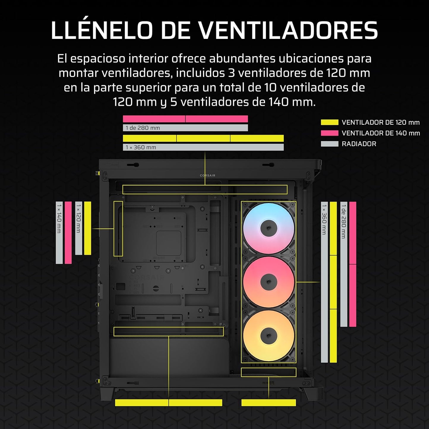 GABINETE CORSAIR FRAME 4500X RS-R ARGB S/FUENTE M-ATX NEGRO CC-9011314-WW 12M DE GARANTIA