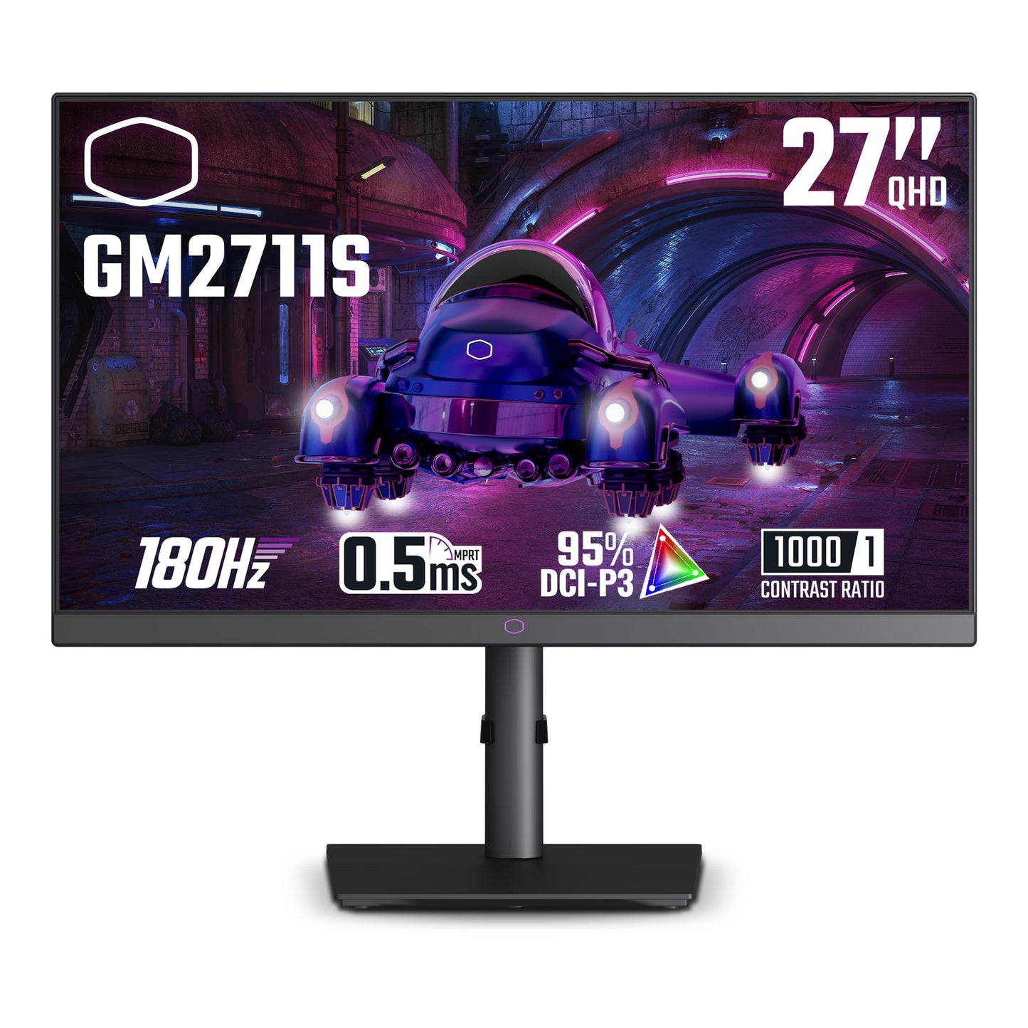 MONITOR 27 COOLER MASTER GM2711S 0.5MS 180HZ QHD GAMER IPS BOCINAS ADAPTIVE SYNC