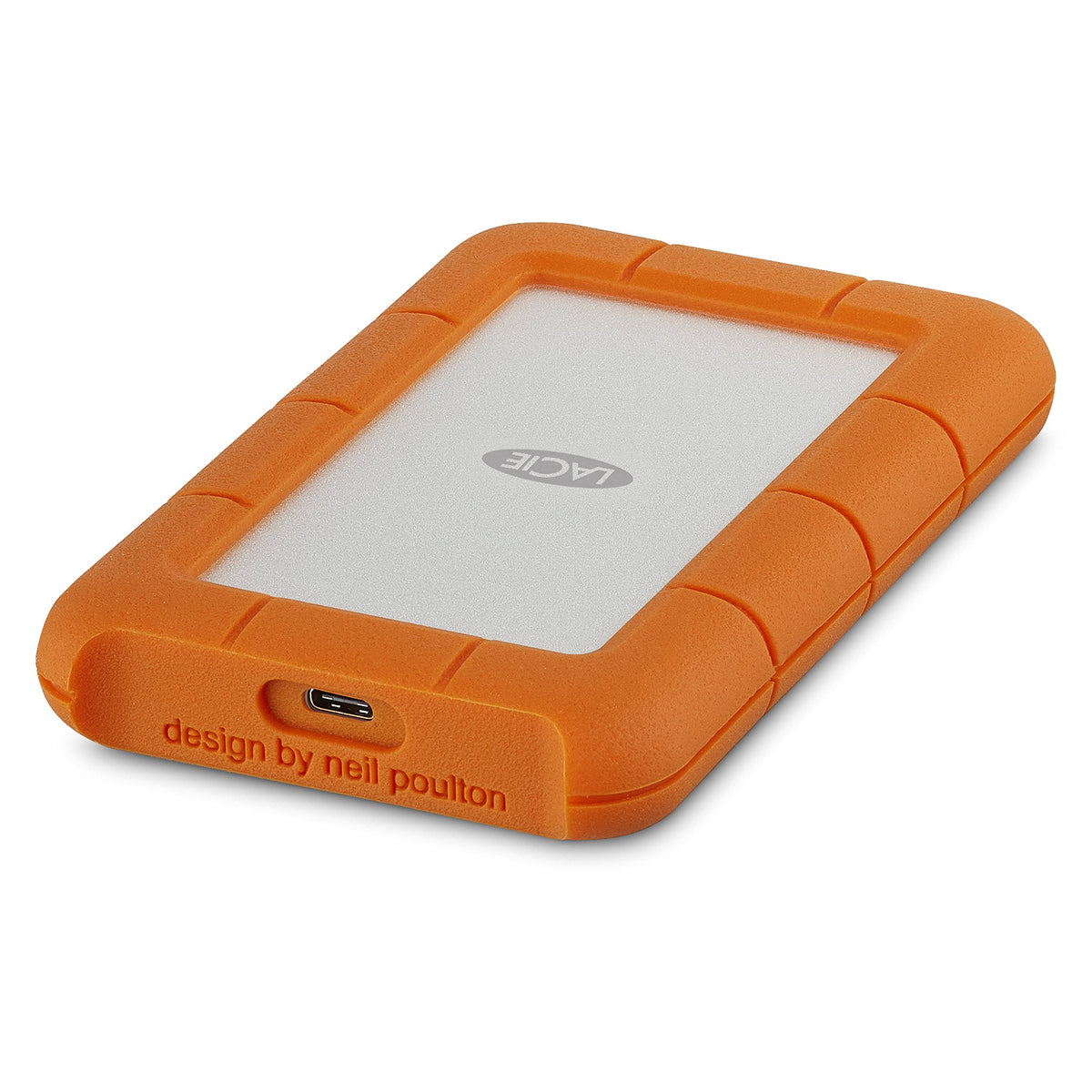 DD EXTERNO LACIE RUGGED 1TB USB C 3.0 NARANJA PLATA STFR1000800