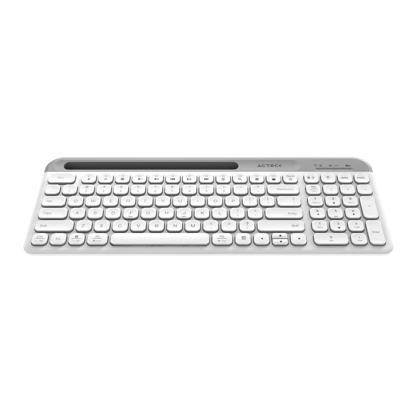 KIT 2 EN 1 ACTECK WIFI CREATOR VIRTUOS SILK MK720 TEC Y MOU BLANCO BLUETOOTH MULTIDISPOSITIVO