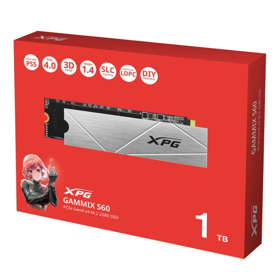 SSD ADATA S60 1TB M.2 5000MB/3200MB AGAMMIXS60-1T-CS