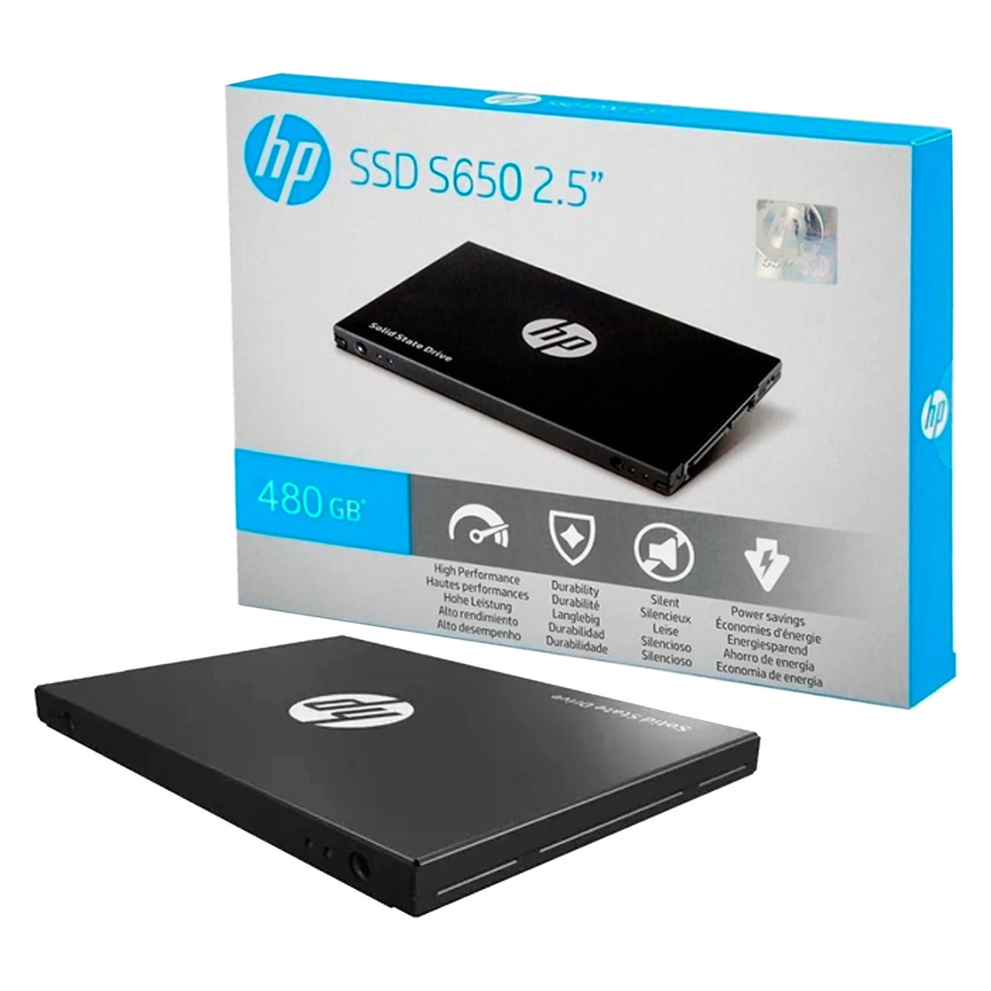SSD HP S650 480GB 2.5 SATA3 NEGRO 560MB/s