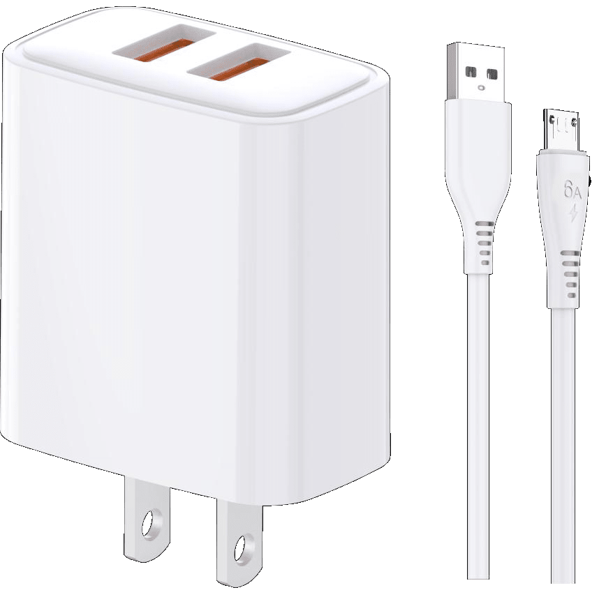Cable | US - A202 V8 | 2.4A 1m | USB | V8 | No | Carga y datos | 200/50 | Blanco - rogeek