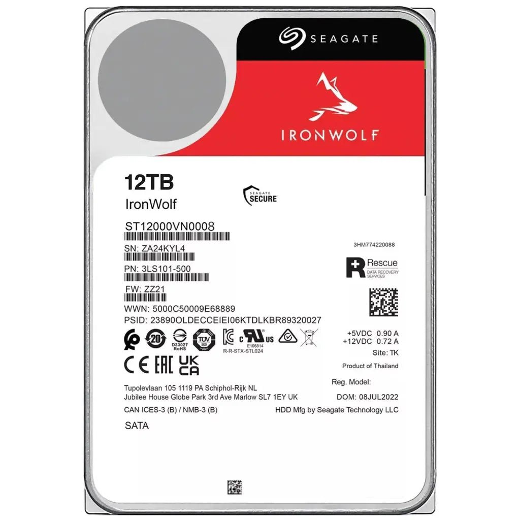 DD SEGATE IRONWOLF NAS 12TB NUEVO 3.5 7200RPM - rogeek