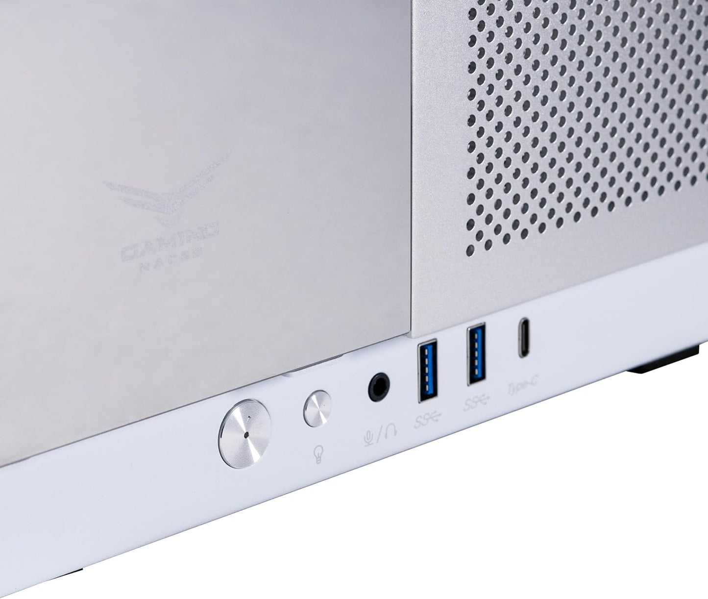 GABINETE NACEB AETHER E - ATX ARGB 4VENT S/FUENTE CRISTAL BLANCO NA - 0640 6M DE GARANTIA - rogeek