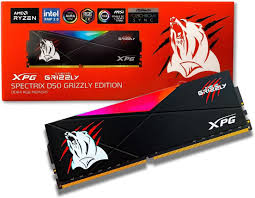 RAM ADATA D50 GRIZZLY DDR4 16GB 3200 NEGRO RGB