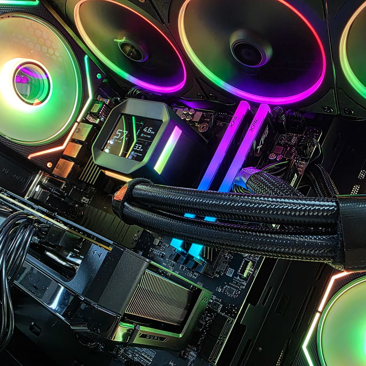 PC Gamer | Ryzen 7 5700 | RTX 5060 8GB | 32GB DDR4 3200 | 2TB NVMe | B550M WiFi | 360MM Liquid Cooling | 650W MSI MAG - rogeek