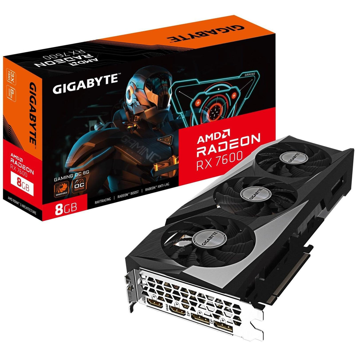 TARJETA DE VIDEO GIGABYTE RX7600 8GB GDDR6 GAMING OC - rogeek