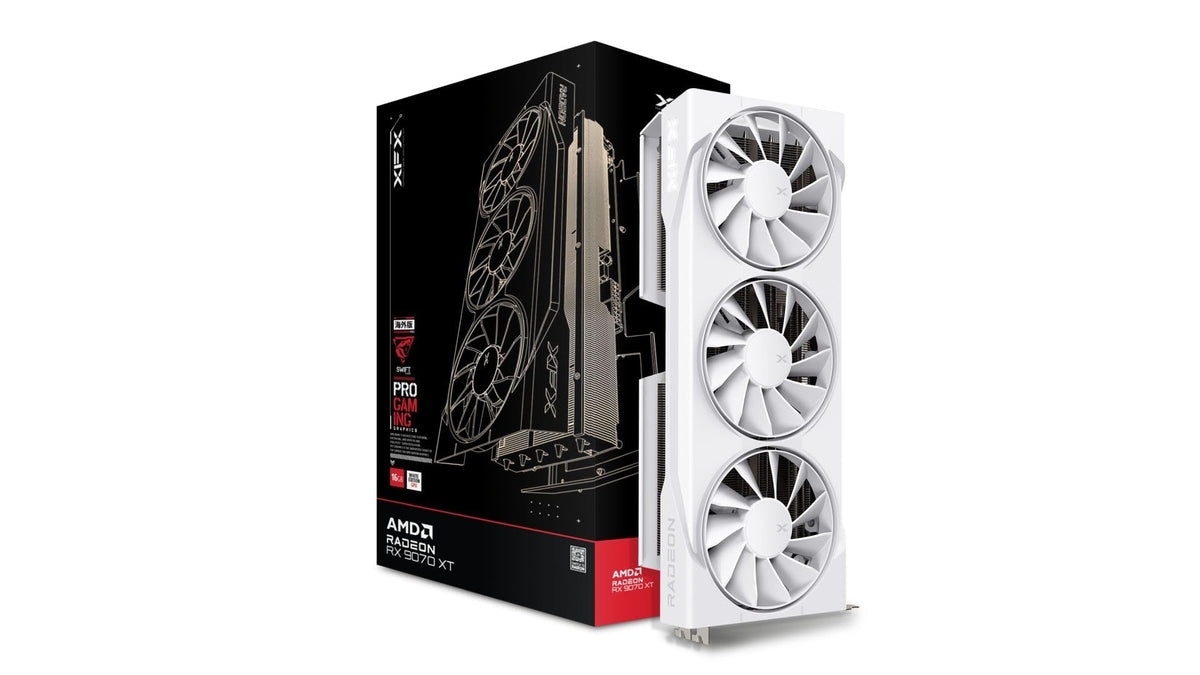 TARJETA DE VIDEO XFX RX9070 16GB GDDR6 SWIFT BLANCA - rogeek
