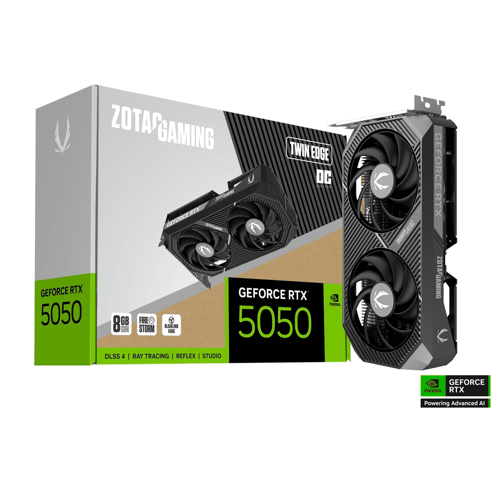 TARJETA DE VIDEO ZOTAC RTX5050 8GB GDDR6 GAMING TWIN EDGE - rogeek