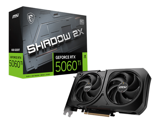 GPU MSI GEFORCE RTX 5060 Ti 8G SHADOW 2X OC PLUS 8GB DDR7