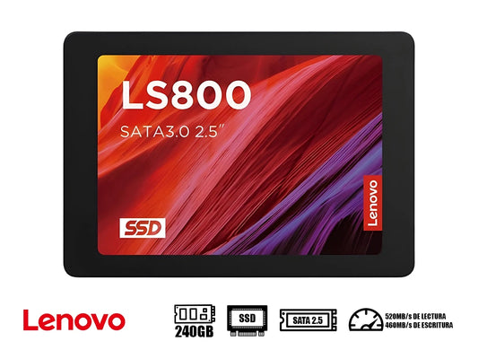 SSD LENOVO LS800 240GB 2.5 NEGRO 520MB/S