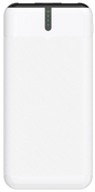 Power Bank | UF-D107 | 10000mAh 2A | Type-C | 2xUSB | Cable USB a Type-C | Luz LED | 50 | Blanco/Negro