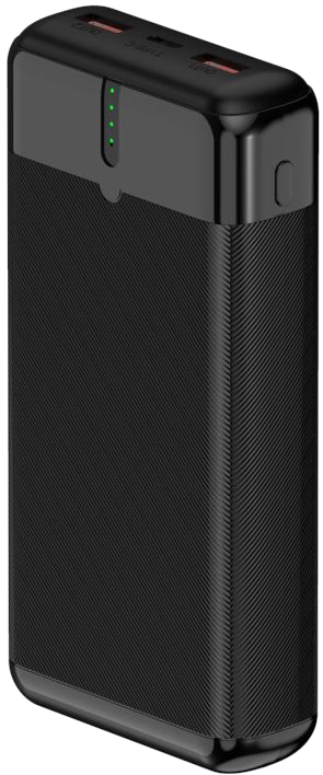 Power Bank | UF-D108 | 20000mAh 2A | Type-C | 2xUSB | Cable USB a Type-C | Luz LED | 44 | Blanco/Negro