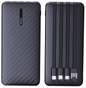 Power Bank | UF-D207 | 10000mAh 2A | Type-C | 1xUSB | 3 cables V8/Type-C/IP | Pantalla LED | 50 | Blanco/Negro