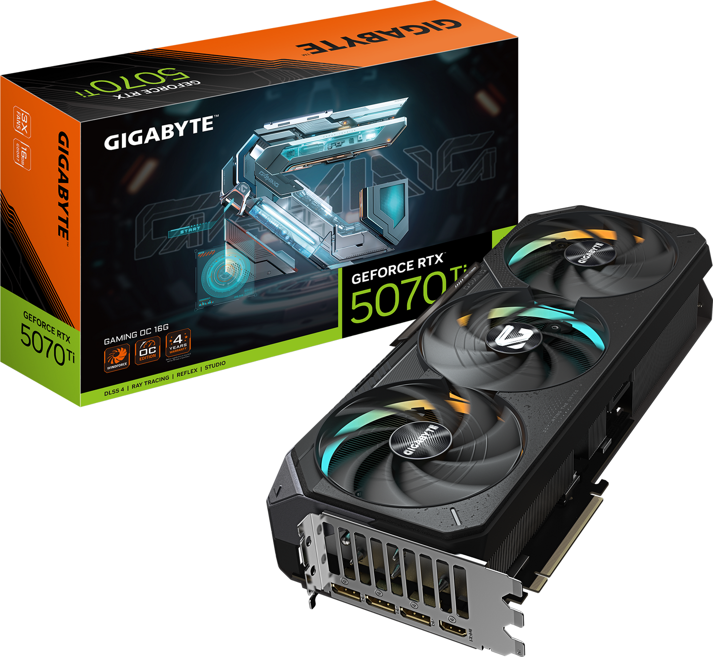 TARJETA DE VIDEO NVIDIA RTX5070TI 16GB OC GDDR7 GIGABYTE GAMING GV-N507TGAMING OC-16GD