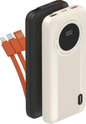 Power Bank | UF-D411 | 10000mAh PD22.5W | 1 puerto Type-C + 1 cable USB | 2xUSB + 1xType-C | 3 cables integrados | Pantalla digital real | 50 | Marfil/Negro