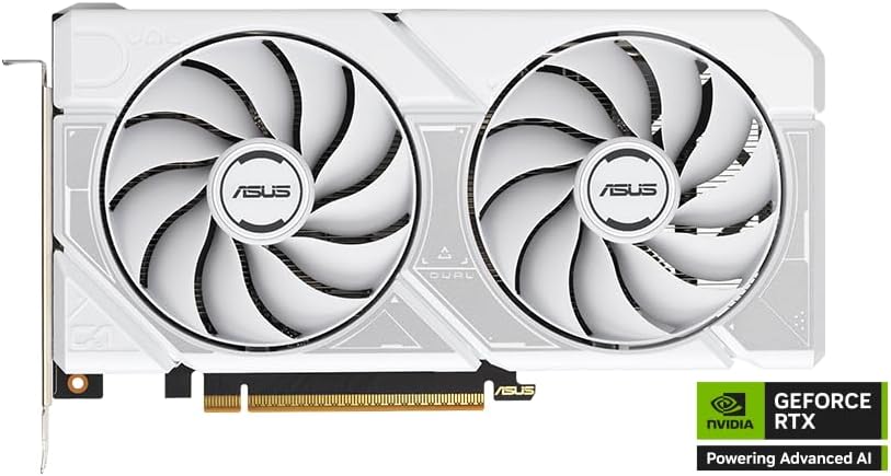 TARJETA DE VIDEO NVIDIA GEFORCE RTX5060 8GB OC GDDR7 ASUS DUAL BLANCA 90YV0N15-MVAA00