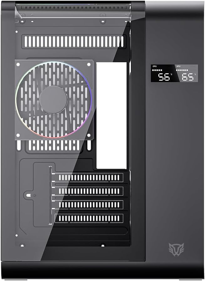 GABINETE BALAM RUSH TANK EXPERT CURVE 6400 NEGRO M-ATX DIGITAL 3VENT ARGB CRISTAL S/FUENTE BR-941617 11M DE GARANTIA