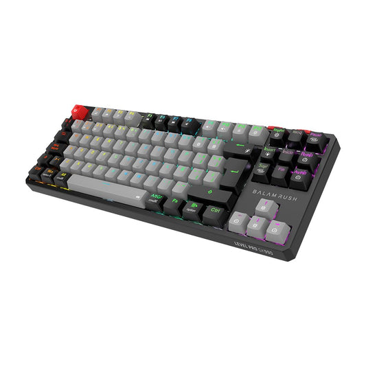 TECLADO BALAM RUSH LEVEL PRO GK990 2.4 MHZ BT  SWITCH ROJO RGB