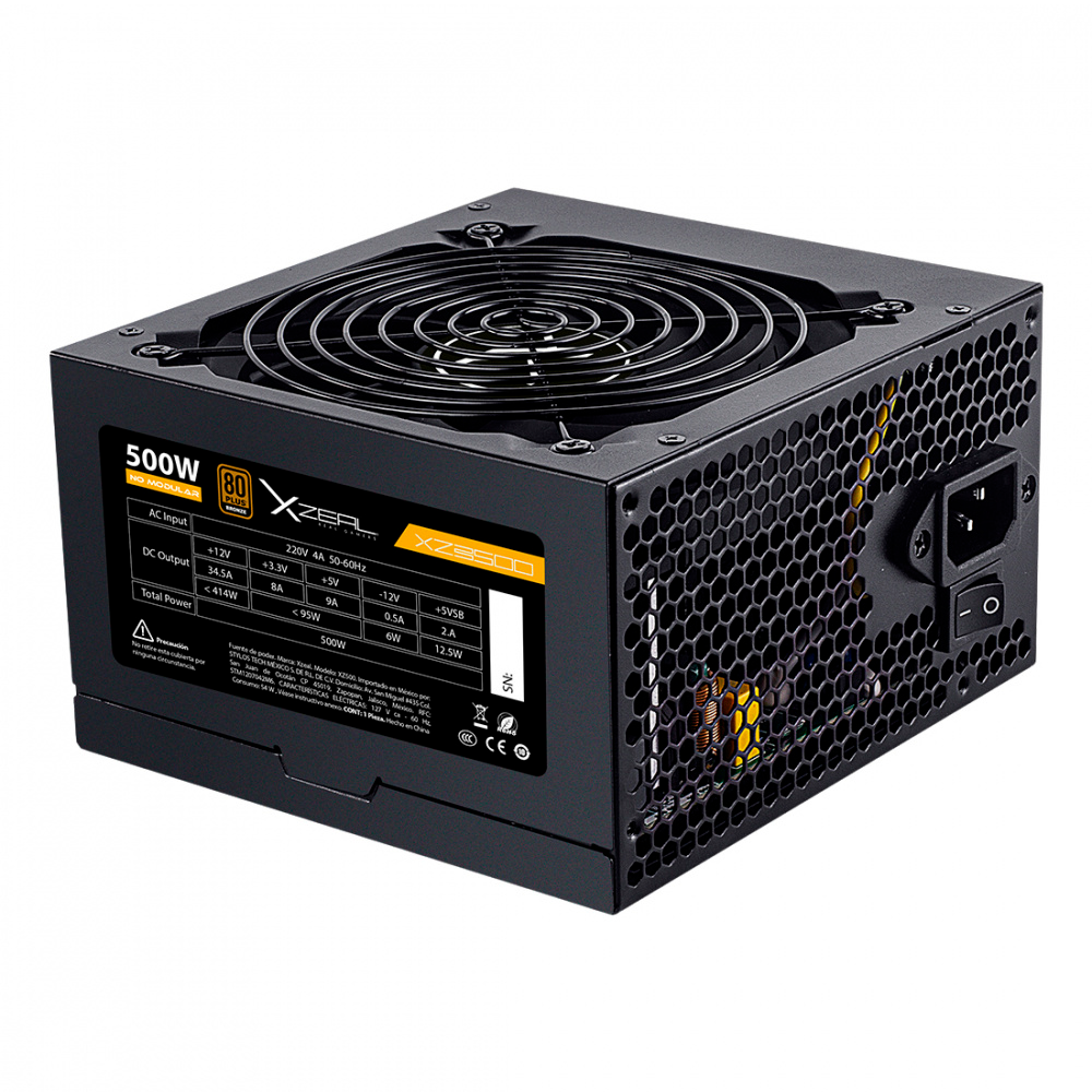 FUENTE XZEAL 500W 80 BRONCE ATX