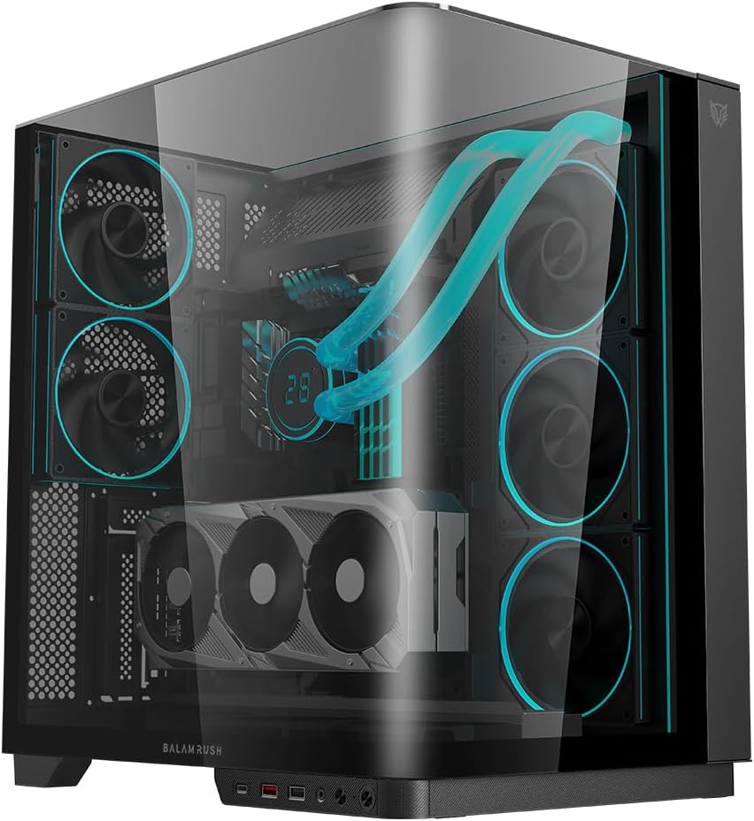GABINETE BALAM RUSH TANK EXPERT 7800 NEGRO ATX USB-3.0 CRISTAL S/FUENTE BR-941556 11M DE GARANTIA