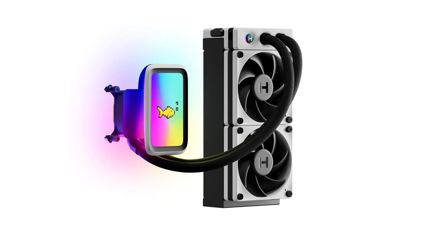 ENFRIAMIENTO HYTE THICC Q60 LCD RGB 240MM LGA 1700 AM5 FAN-HYTE-Q60-BW 11M DE GARANTIA