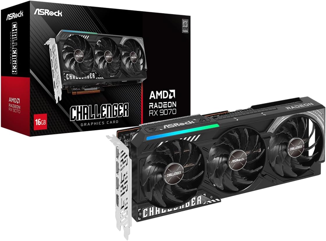 TARJETA DE VIDEO RADEON RX9070 16GB GDDR6 ASROCK CHALLENGER RX9070 CL 16G