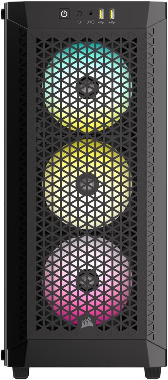 GABINETE CORSAIR AIRFLOW 480T RGB S/FUENTE ATX NEGRO CC-9011272-WW 12M DE GARANTIA
